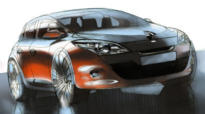 
Quelques dessins de la Renault Mégane 3.
 